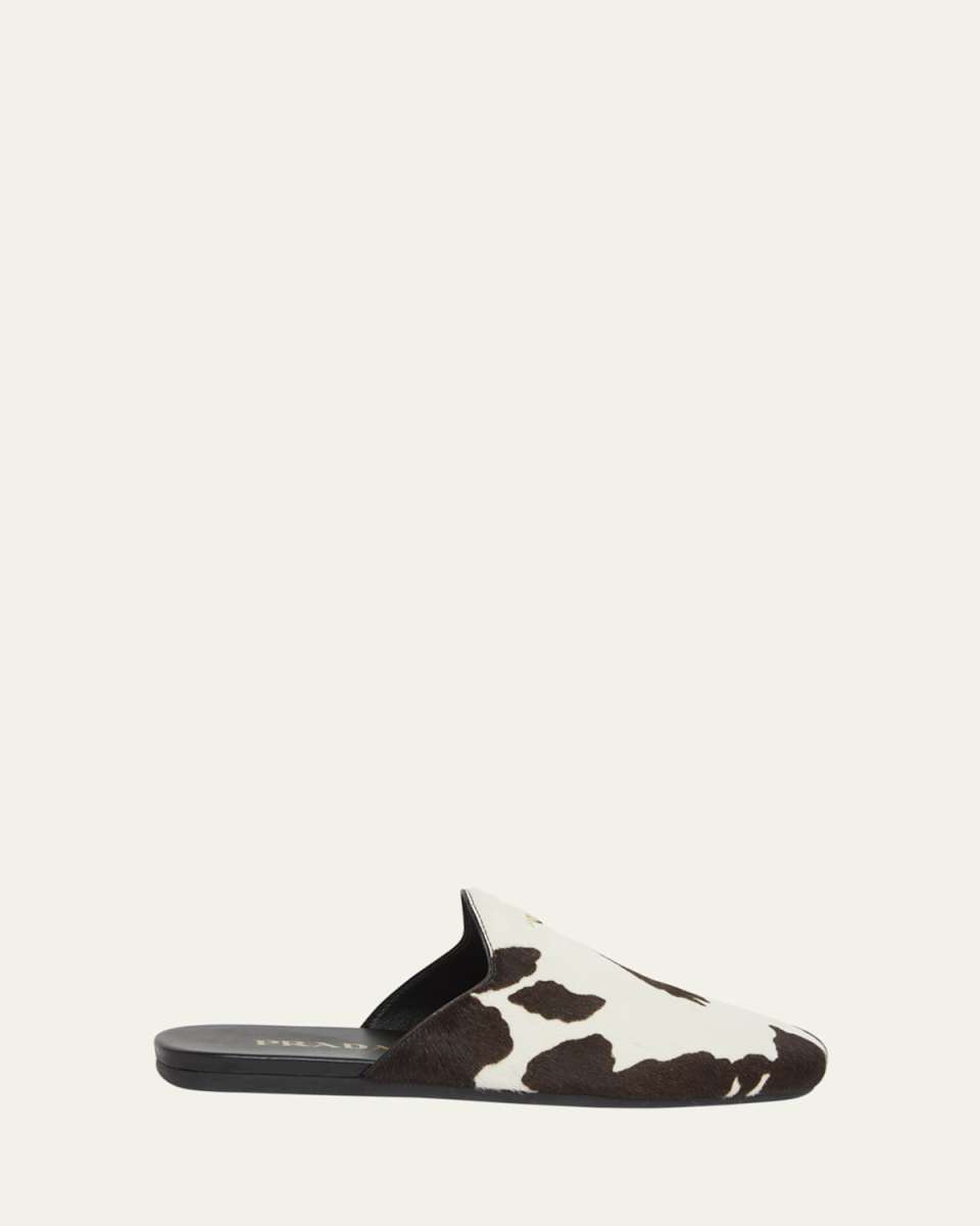 Pony Hair Flat Mules